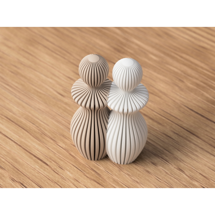 Statue Couple Woman and Woman - 14 cm or 20 cm high - Abstract Minimalist Design - Scandinavian Style - Decoration