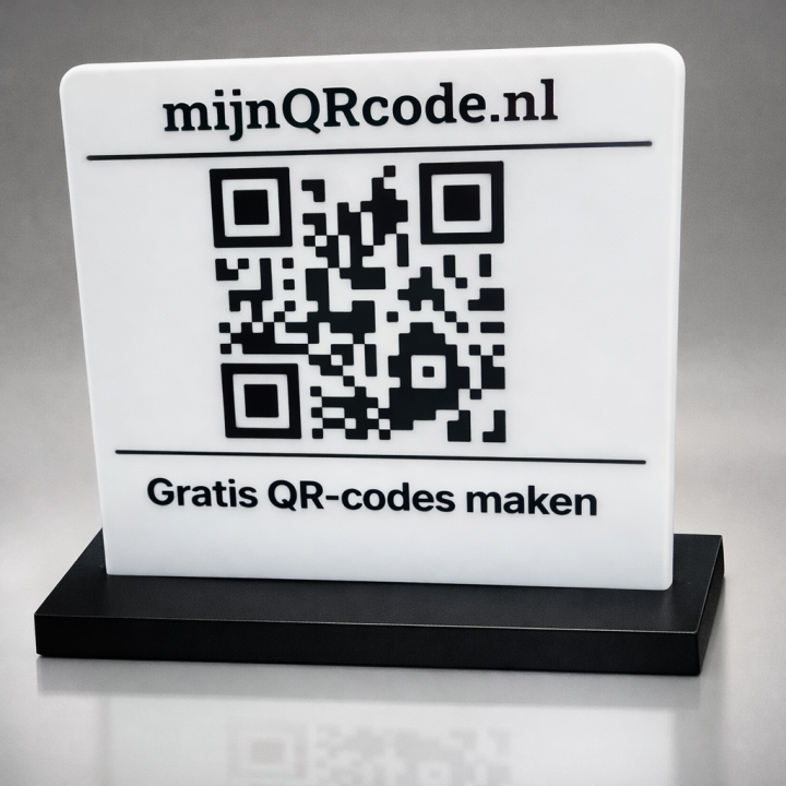 QR code URL - Customised sign with table stand (base)