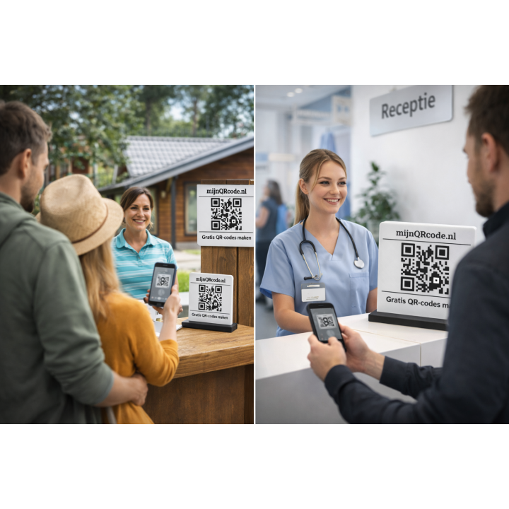 QR code URL - Customised sign with table stand (base)