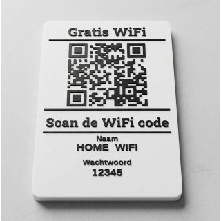 QR-code WiFi - Bord op maat - Los bord