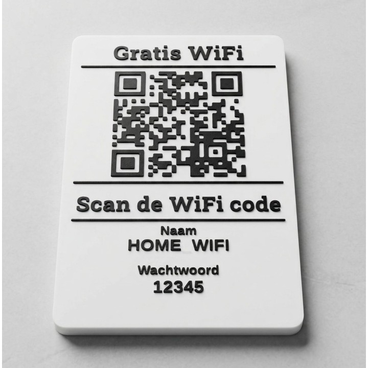 QR code WiFi - Customised sign - Separate sign